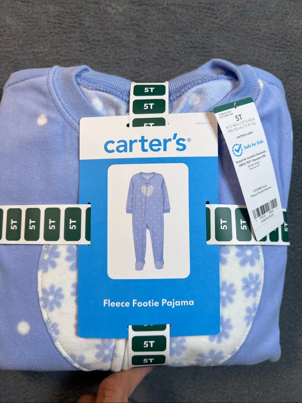 Carter's Lavender Fleece Footie Pajama